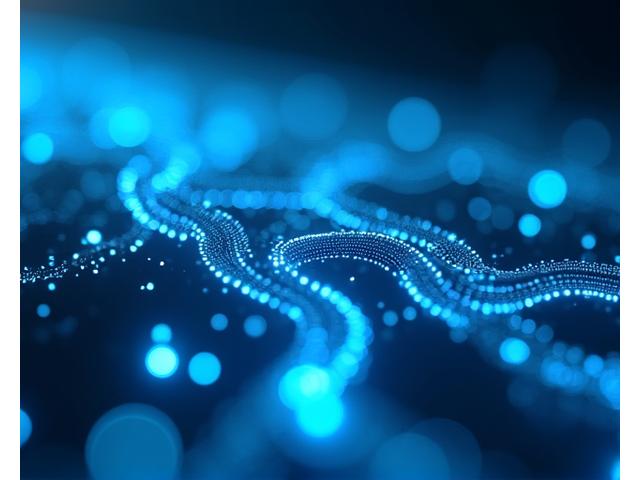 A server rack with glowing lights, symbolizing high-speed internet and robust technology infrastructure.