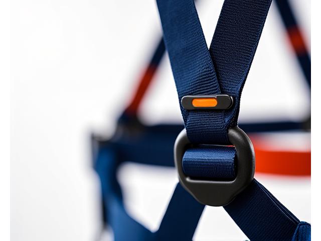 Detailed view of EdgeWalk safety harness and state-of-the-art equipment