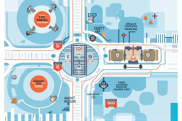 A stylized, easy-to-understand map highlighting family-friendly amenities within the CN Tower, such as washrooms, quiet zones, and stroller parking.