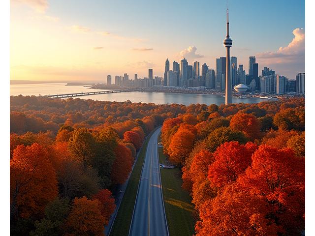 Autumn colors from CN Tower
