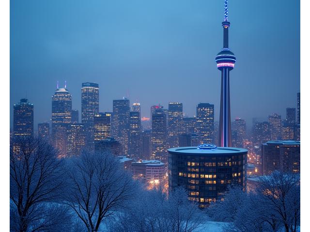 Winter skyline from CN Tower
