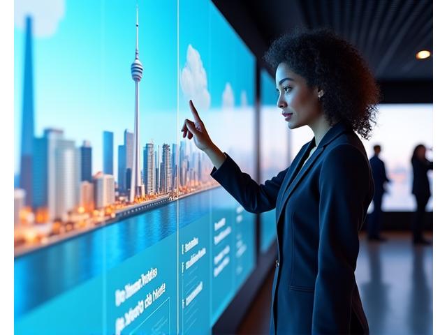 Interactive exhibit demonstrating the CN Tower's construction history