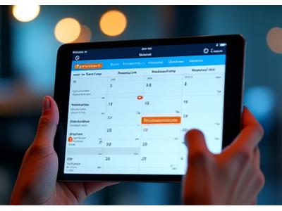 Digital calendar showing flexible booking options